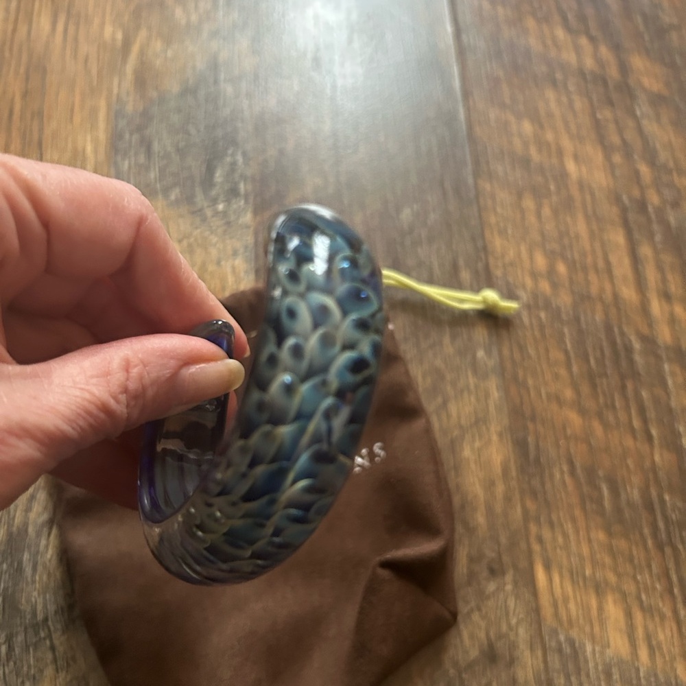 Ross-Simons Iridescent Blue Bangle - Picture 8 of 9
